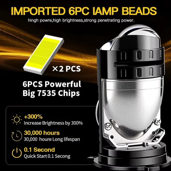Pour Yamaha FZ6N Moto H4 lentille LED phare rénovation accessoires feux de croisement café Racer End