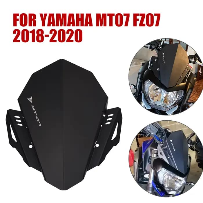 Pare-brise de moto pour YAMAHA MT07 FZ07 MT FZ 07 2018 2019 2020 2013 - 2017, déflecteur de vent ava