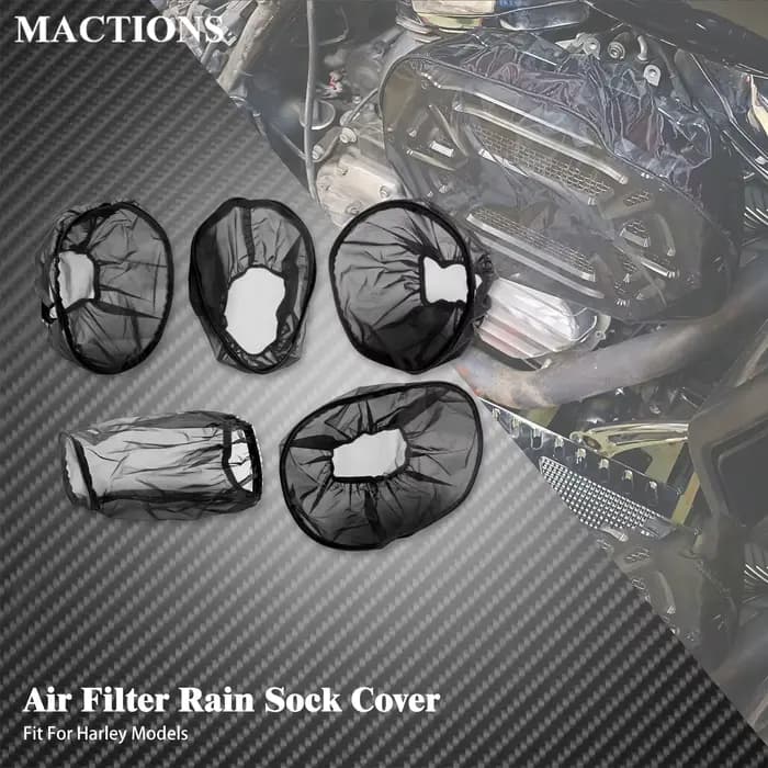Couvercle de filtre à Air pour chaussettes de pluie de moto, couvercle de protection étanche noir po
