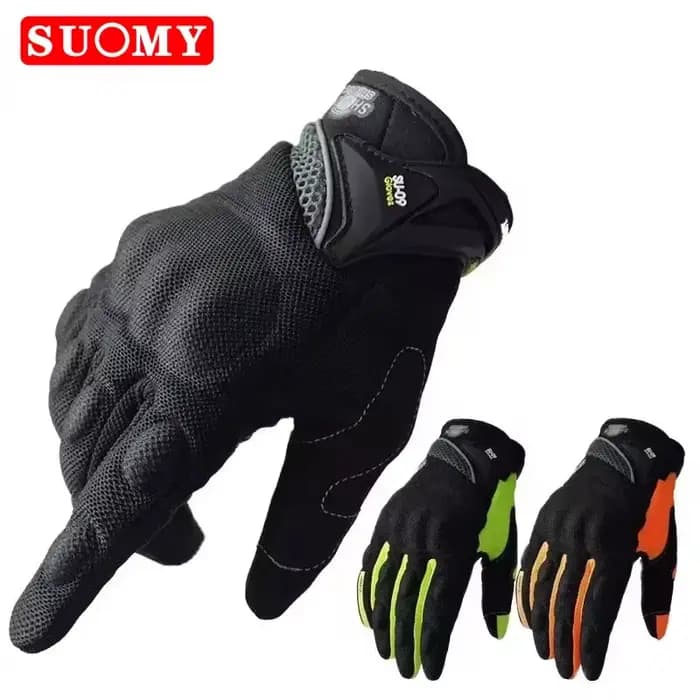 Gants de moto de course respirants à doigt complet, gants portables antidérapants de qualité élégamm