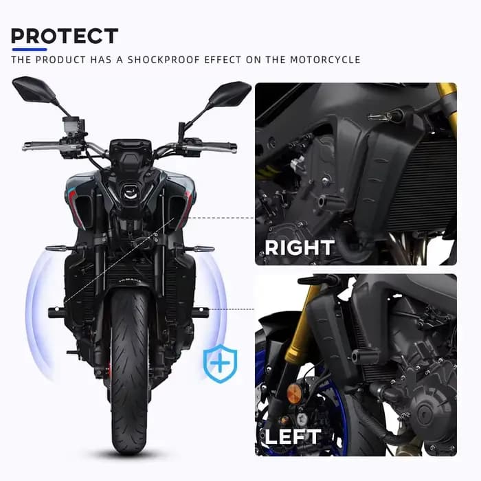 Protecteur de cadre anti-chute MT09 2021 pour YAMAHA MT-09/SP Tracer 900 9/GT 9GT, protection d'axe 