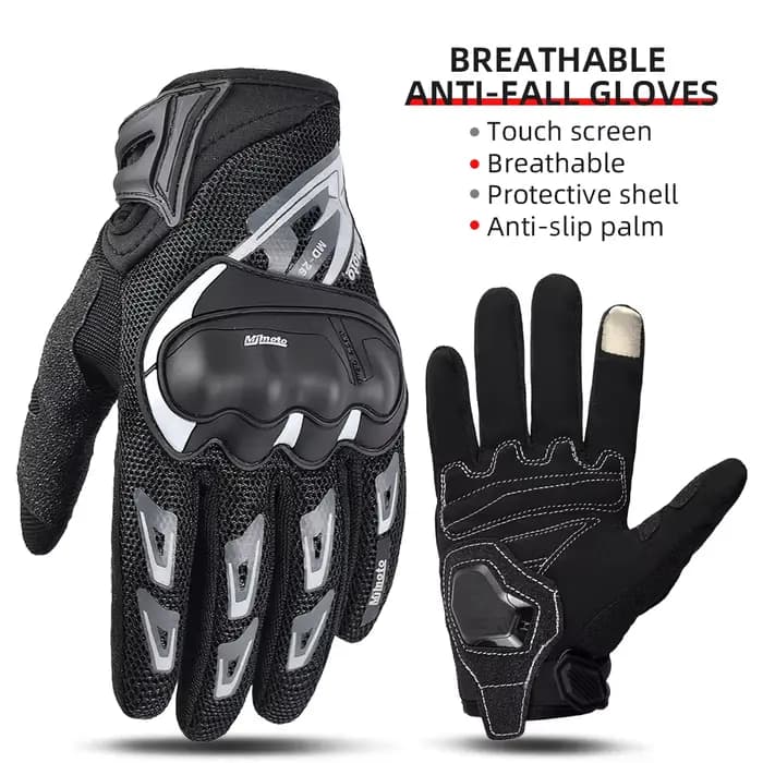 Gants de moto d'été respirants, homologués CE, gants de moto pour motard, écran tactile, sports de p