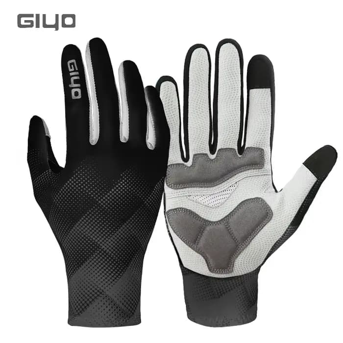 Giyo automne/hiver gants longs velours thermique vtt vélo de route doigt complet gants de cyclisme S