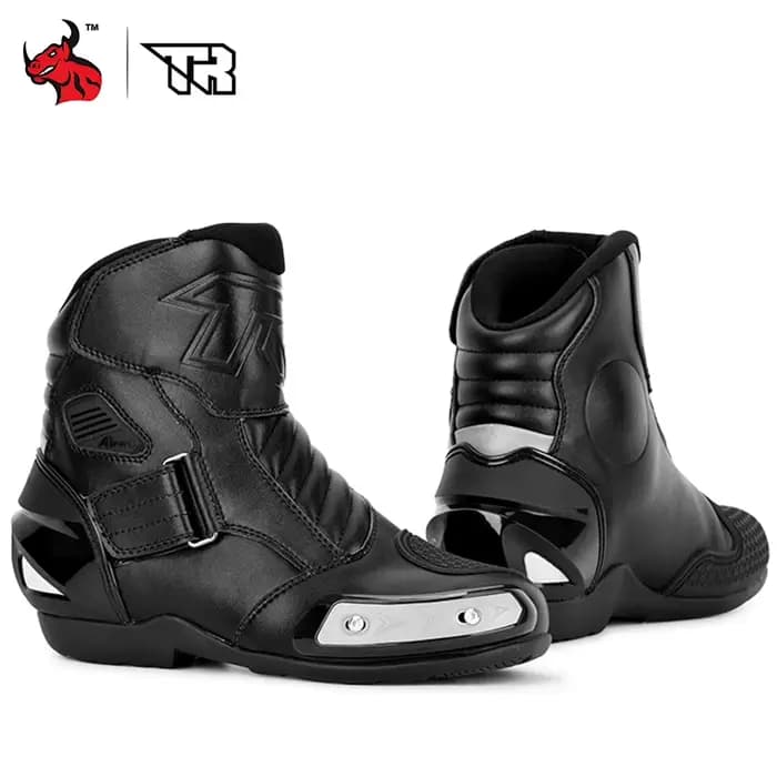 Bottes de route de motocross CE pour hommes, bottes de sport de moto unisexes, équipement anti-chute
