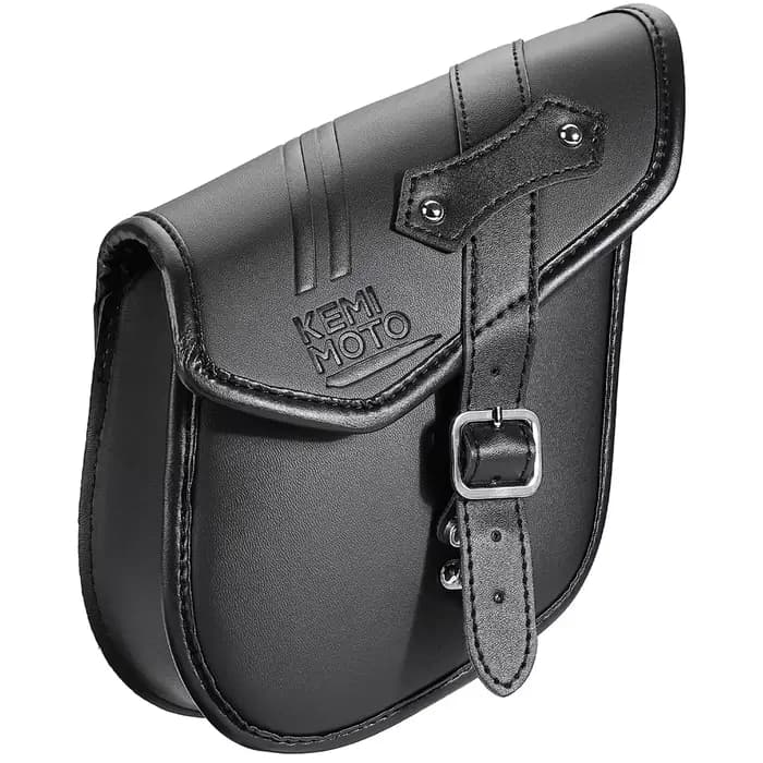 KEMIMOTO-Sacoche latérale de moto en cuir rétro, sacoche de dégager pour Sportster 883 1200 Softail 