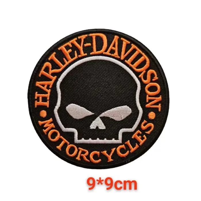 Patch décoratif en cuir pour gilet de moto, avec logo brodé et fermeture Velcro, pour accessoires Ha