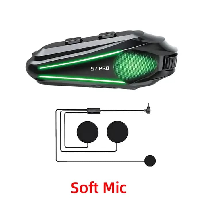 Casque de moto Bluetooth S7 Pro, nouveau modèle, interphone, étanche IP67, suppression du bruit, par