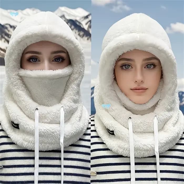 Cagoule thermique coupe-vent pour l'hiver, masque intégral en polaire réglable pour le ski, la moto 