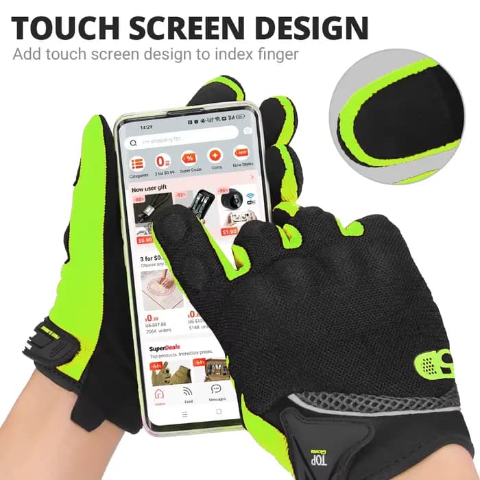 Gants de Moto Moto écran tactile respirant alimenté Moto course équitation vélo gants de protection 