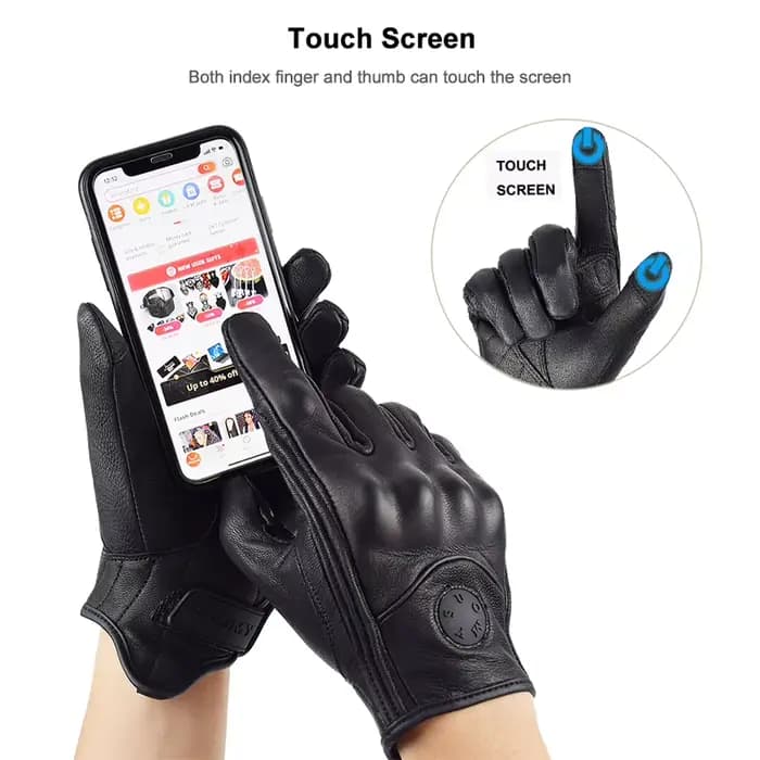 Suomy femmes rose gants de moto écran tactile en cuir vélo électrique gant cyclisme doigt complet Mo