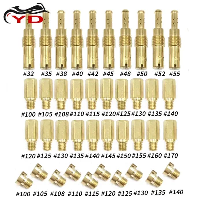 Kit de Jets principaux de carburateur de moto, Jets pilotes lents pour PWK Keihin OKO PWM CVK FCR, e