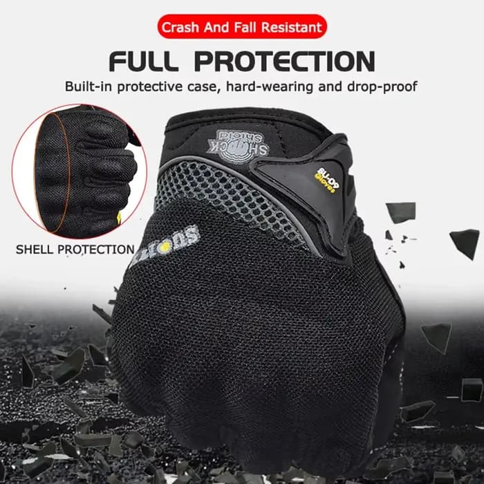 Gants de moto de course respirants à doigt complet, gants portables antidérapants de qualité élégamm