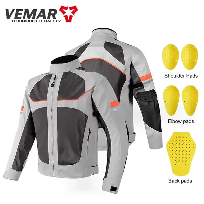Veste de moto d'été pour hommes, veste de motocross, veste de cycliste, manteau d'équipement de prot