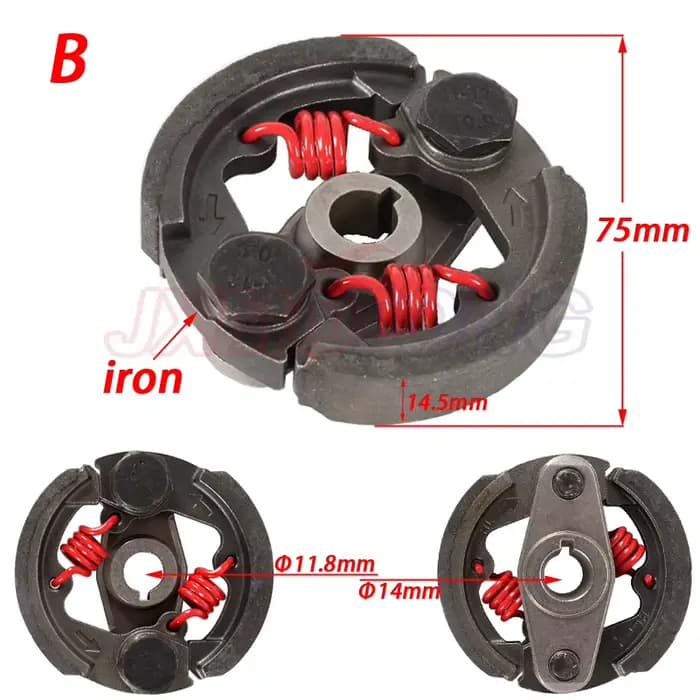 2 temps 47cc 49cc aluminium ou fer Minimoto embrayage centrifuge alliage Mini Moto Dirt Bike Atv Qua