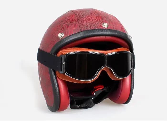 Meilleure vente lunettes Vintage moto lunettes en cuir lunettes Cruiser lunettes pliantes nouvelles 