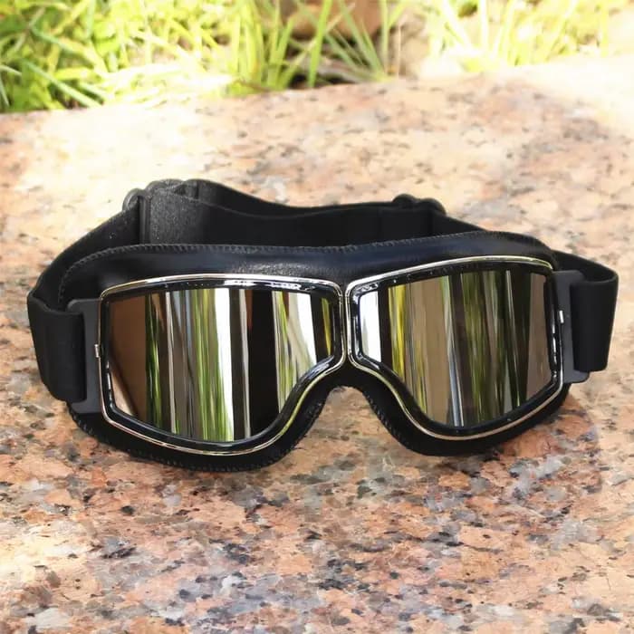 Meilleure vente lunettes Vintage moto lunettes en cuir lunettes Cruiser lunettes pliantes nouvelles 