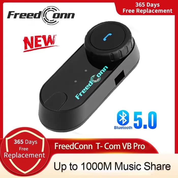 Freedconn T Com VB Casque de Moto Casque Bluetooth Stéréo Interphone Appel Communication Sans Fil In