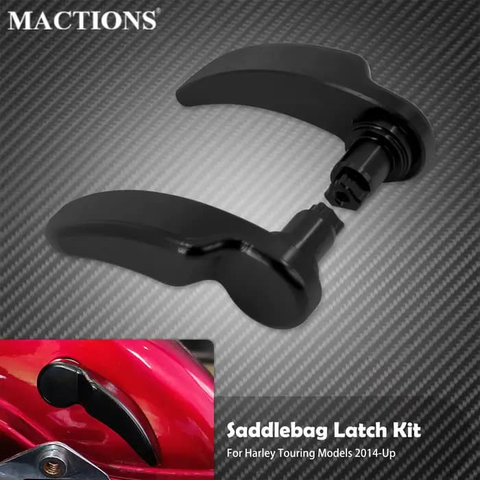 Kit de loquet de sacoche de moto, levier de levage de couvercle noir pour Harley Touring Road King S