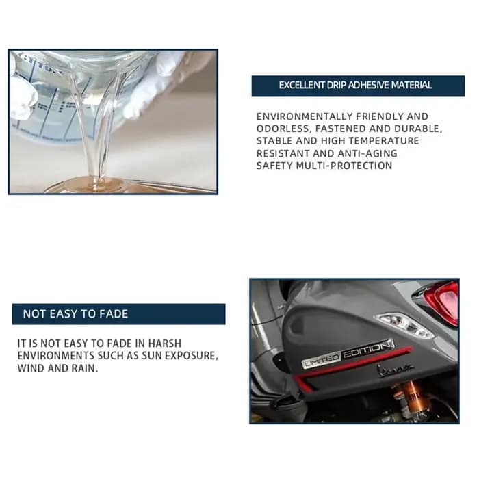 Autocollant universel étanche pour moto, argent, noir, réservoir de carburant, crème solaire, décora
