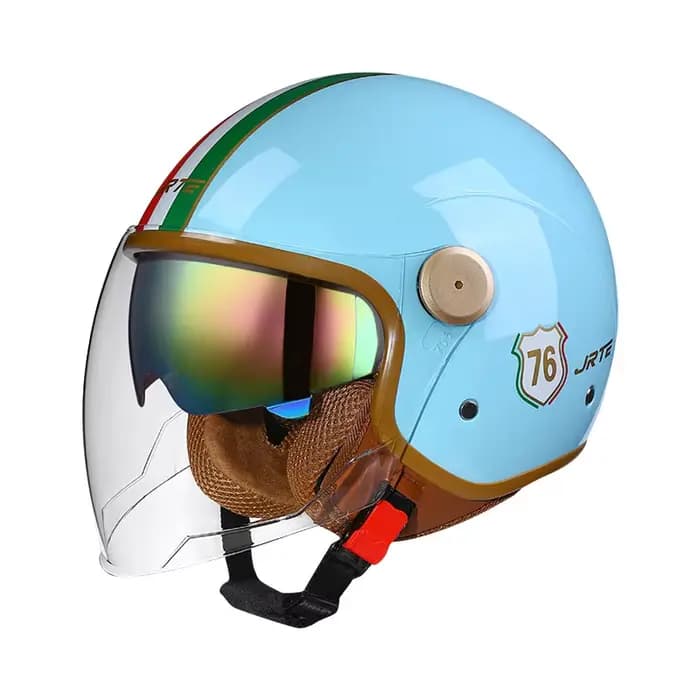 Casque Jet rétro DOT casques de Moto visage ouvert hommes femmes 3/4 demi-casque ouvert pour accesso
