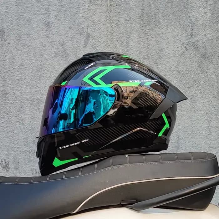 Casque de moto LVS 701 pour homme et femme, casque intégral, double miroir, casque de sécurité pour 