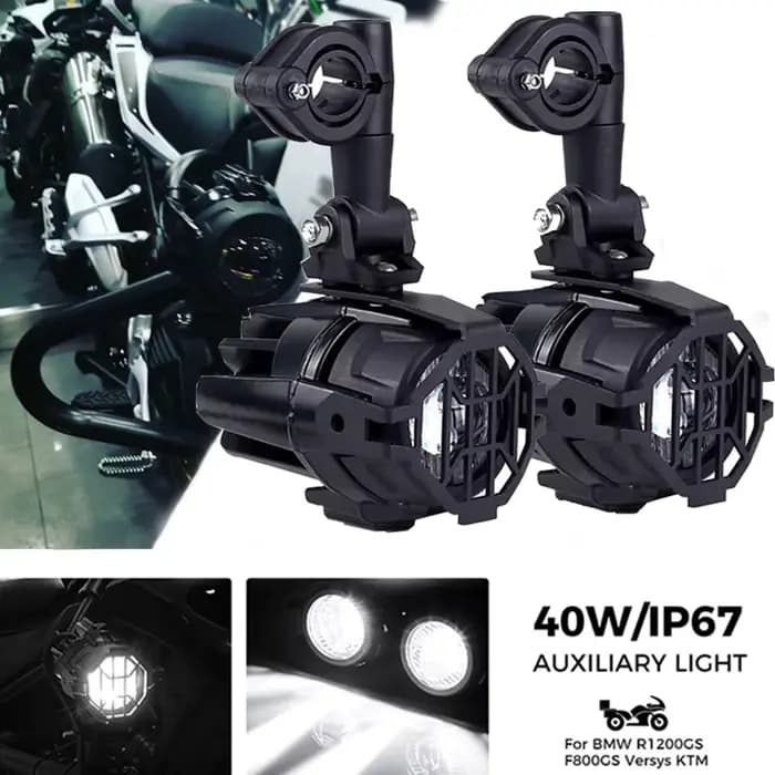 Lampe auxiliaire LED 40W 6000K, 2 pièces, Kits de feux de conduite antibrouillard Super lumineux, am