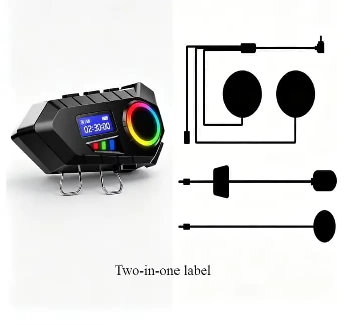 Casque de moto sans fil, kit mains libres pour appels téléphoniques, écouteurs étanches, lecteur de 