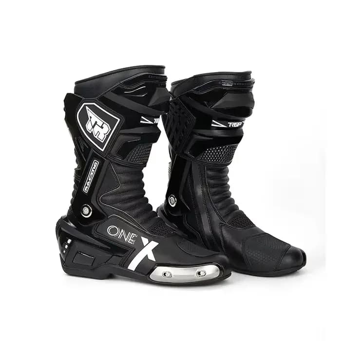 Tiger-Bottes de moto X-one en cuir microcarence pour hommes, bottes de course de moto imperméables, 