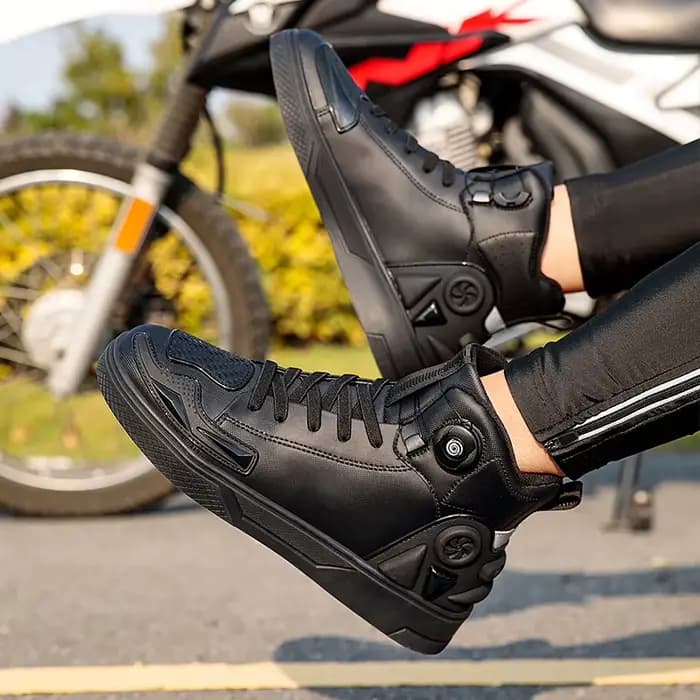 Bottes de moto imperméables pour hommes, chaussures de protection en TPU pour Motocross, bottes d'éq
