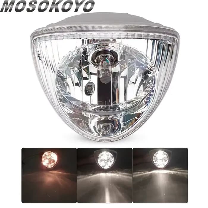 Phare de moto en plastique pour Scooter Fly 50 100 125 2t Liberty 50 4t Liberty 125, feu avant Hi/Lo