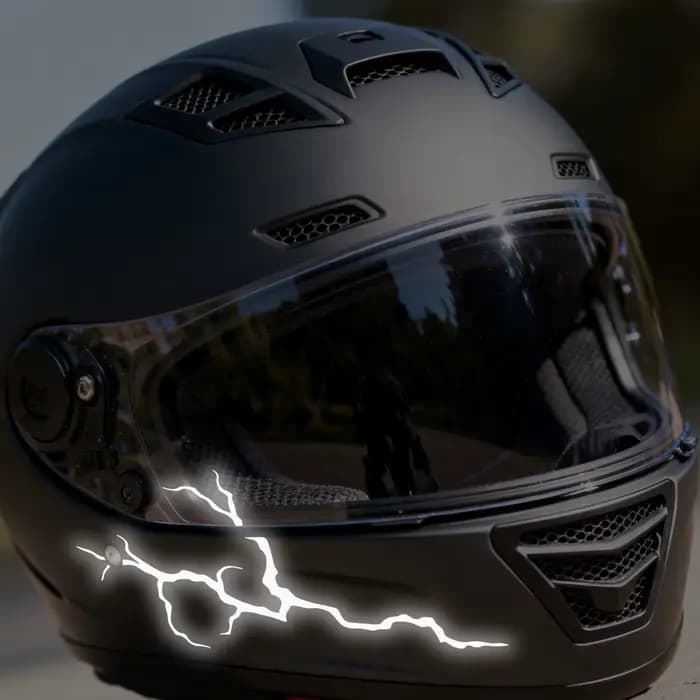 Deux réflecteurs pour casques de moto, version modifiée imperméable, adaptés à l'auto-adhésion sur s