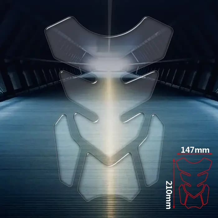 Protection transparente de tampon de réservoir de moto universelle pour Kawasaki Honda Yamaha Suzuki