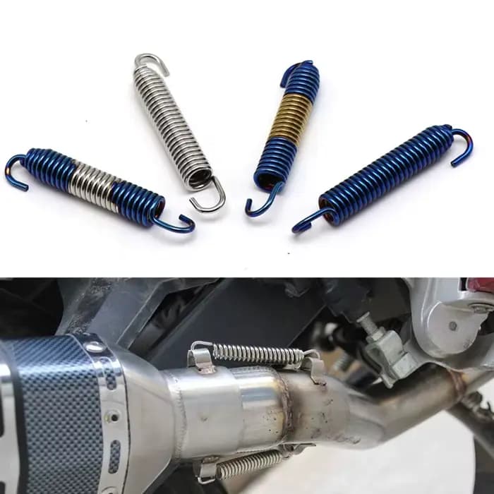 Sclmotos- 75mm 2 pièces crochets de ressort d'échappement de moto en acier inoxydable tuyau de liais