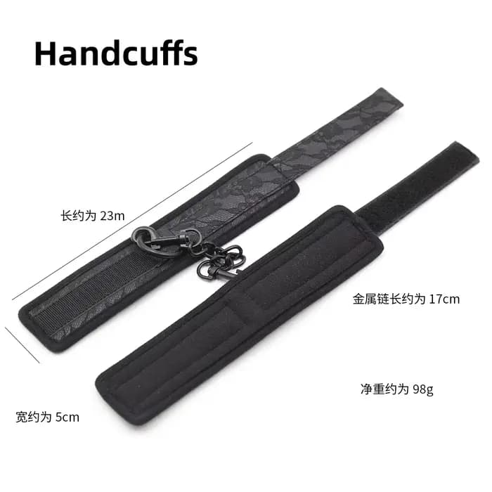 Menottes et attaches de cheville réglables en cuir PU pour jeux érotiques, accessoires de bondage ex