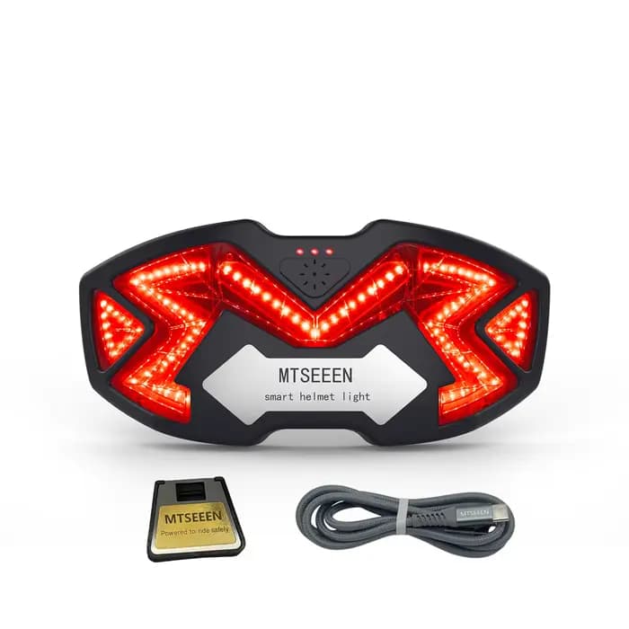 Feu Stop LED pour Casque de Moto MTSEEEN, Super Lumineux, Lumière de Sécurité pour Casque avec Capte