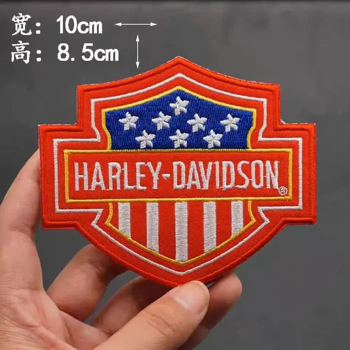 Patchs brodés Harley Davidson Punk Eagle à thermocoller pour vêtements, badges pour vestes, applique