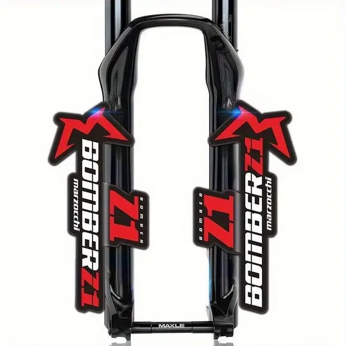 Autocollant plat 2D pour casque de moto, 2 pièces, autocollant d'équitation, autocollant de fourche 
