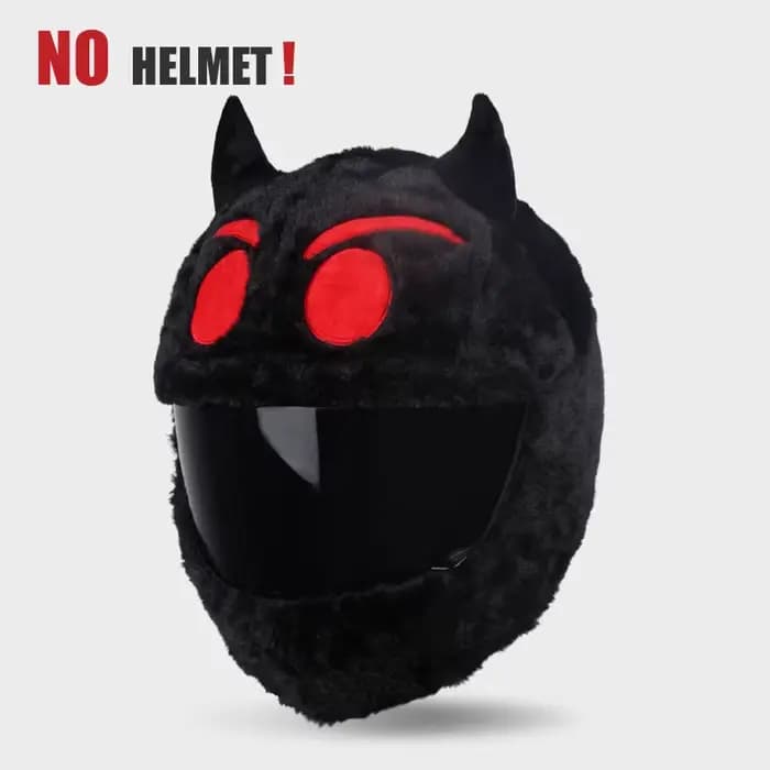 Uchoose – housse de casque de moto, chapeau en peluche de dessin animé avec grandes oreilles folles 