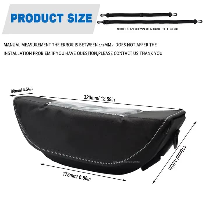 Sac étanche de voyage pour accessoires de moto, sac de rangement pour guidon, sac à outils de voyage
