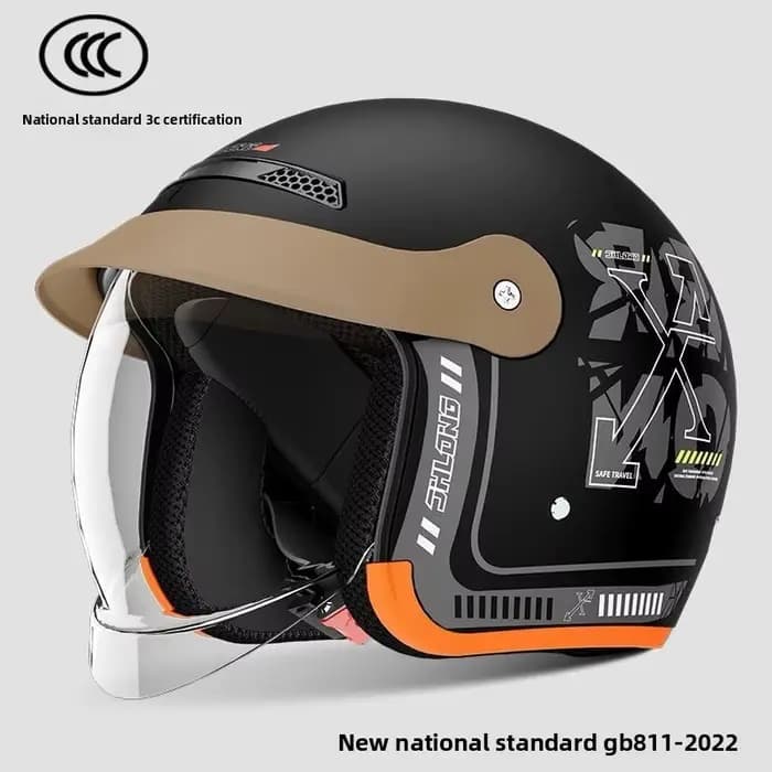 Demi-casque chaud pour moto et véhicule électrique, coupe-vent certifié, casque de sécurité unisexe 