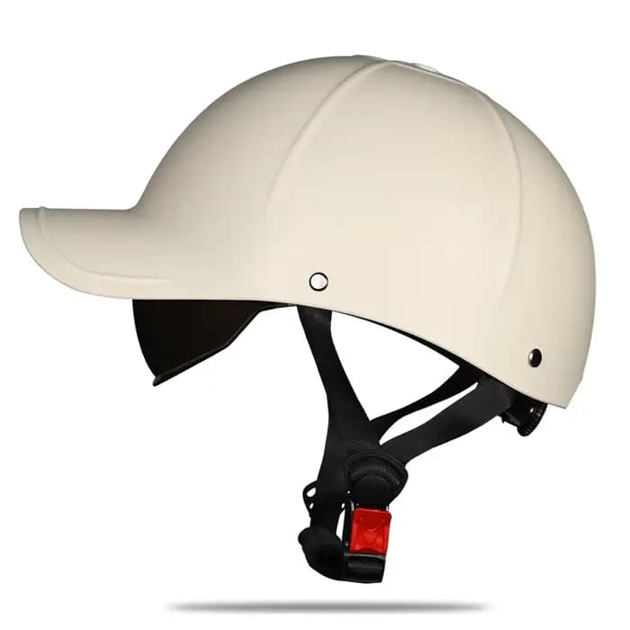 Nouveau café Racer Chopper Scooter sécurité casque demi visage Vintage casquette d'été moto demi cas