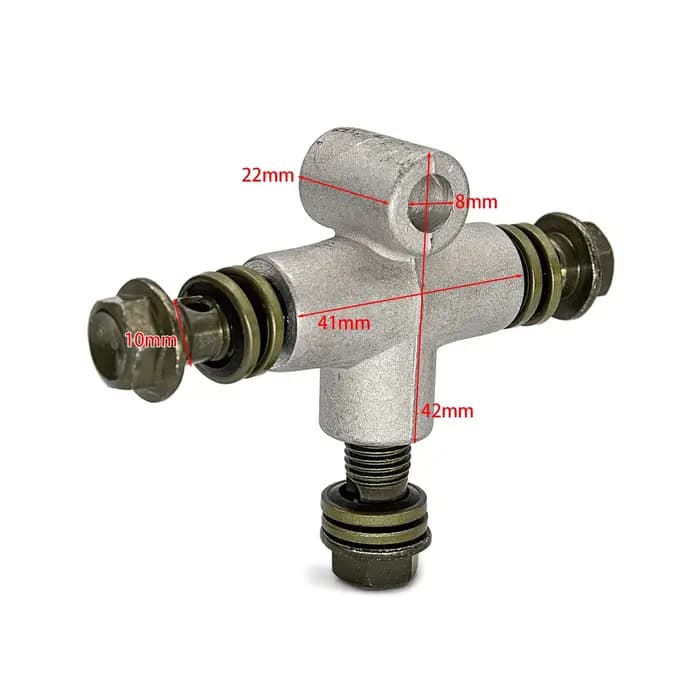 Connecteur de raccord de tuyau de frein hydraulique, adaptateur en T à 3 voies pour ATV Kart M10 X 1
