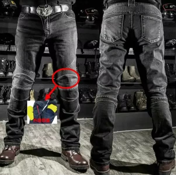 Komine-Jeans de moto pour hommes, jeans de moto pour hommes, équipement de protection, protège-genou