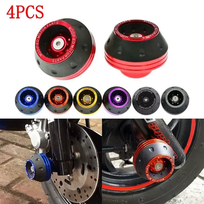 Gobelets de Protection universels pour roues de Moto, 4 pièces, gobelets colorés, gobelets d'amortis