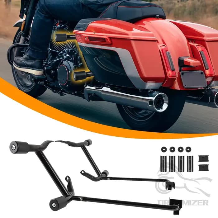 Barre de protection arrière pour guidon de moto, sacoches de selle, barre anti-chute pour Harley Str