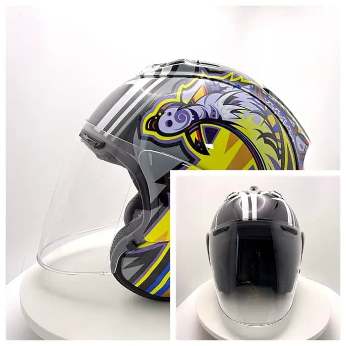 Casque de moto demi-coque neutre 2026 VZ-RAM Golden Kirin Big Eyes pour tout-terrain, descente et mo