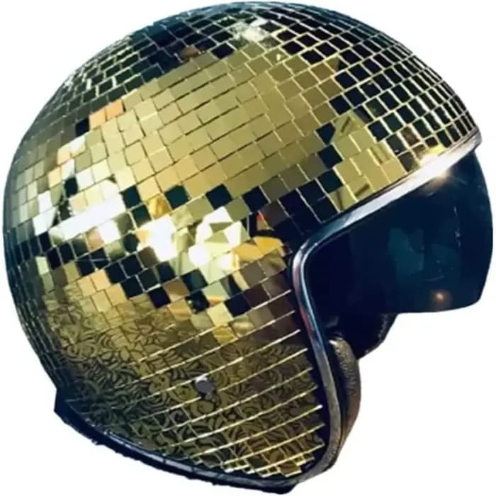 Casque Premium à Effet Miroir Scintillant, Conception Entièrement Réfléchissante, Visière Rétractabl
