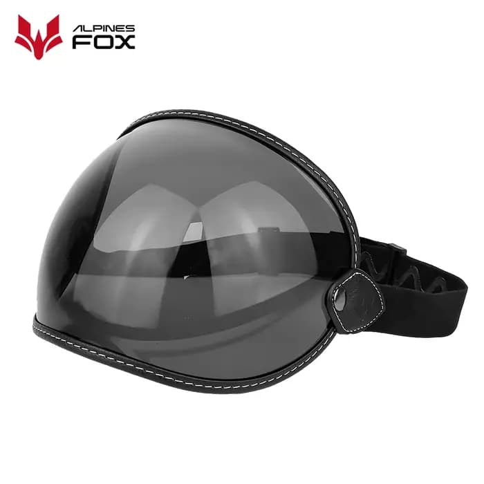 Noir rétro universel casque de moto bulle bouclier visière lentille haute élasticité moto casque len