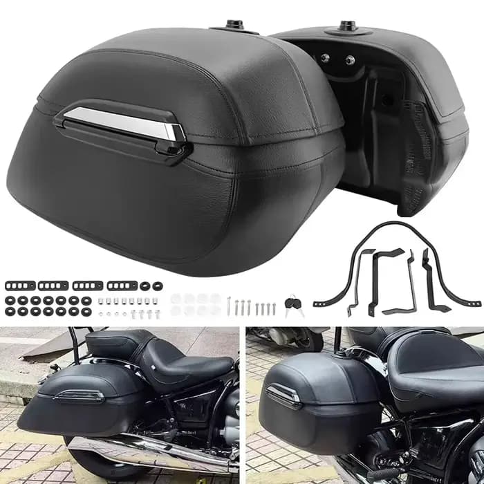 Sacoches élaborées étanches avec serrure pour moto, sacoche latérale universelle, Harley, BMW, Kawas
