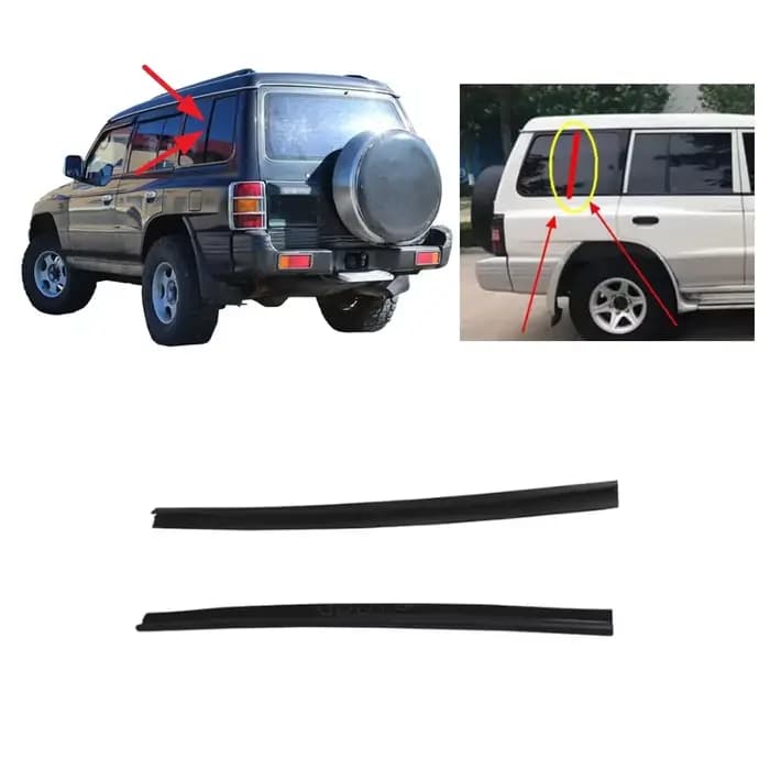 1 ou 2 pièces 5 portes troisième fenêtre verticale en caoutchouc pour Pajero V30 1989-1999 MB 696541